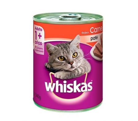 ALIMENTO PARA GATO WHISKAS ADULTO CARNE LATA 340GR