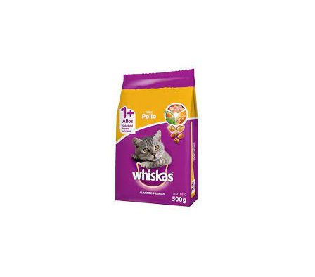 ALIMENTO PARA GATO WHISKAS POLLO 500GR.