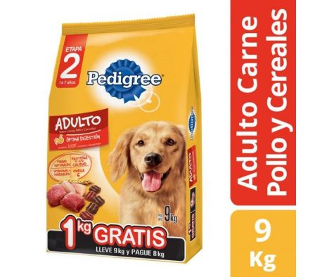 ALIMENTO PARA PERRO PEDIGREE ADULTO 9KG