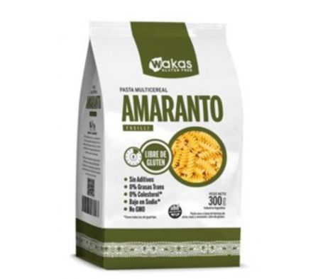 PASTAS SECAS WAKAS S/GLUTEN DE AMARANTO 300 GR