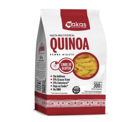 FIDEO PENNE RIGATE WAKAS S/GLUTEN DE QUINOA 300GR