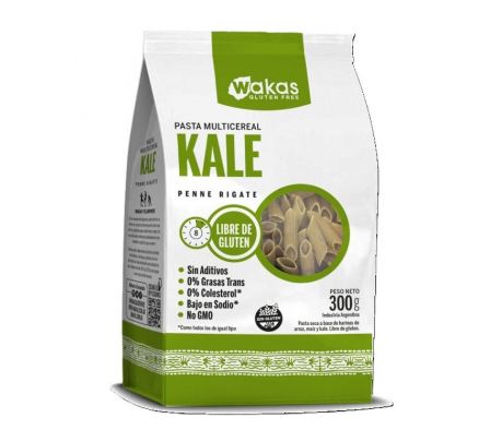 FIDEO PENNE RIGATE WAKAS S/GLUTEN DE KALE 300 GR