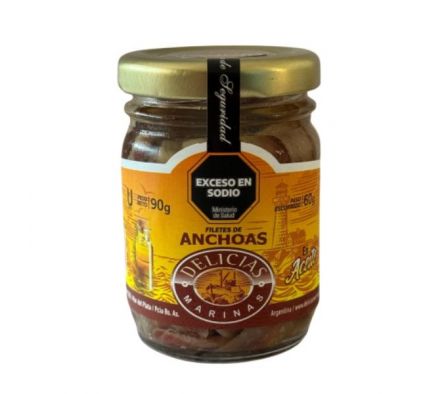 FILETES DE ANCHOA DELICIAS MARINAS EN ACEITE 90 GR