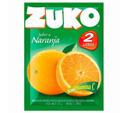 JUGO EN POLVO ZUKO NARANJA 2LT 20GR