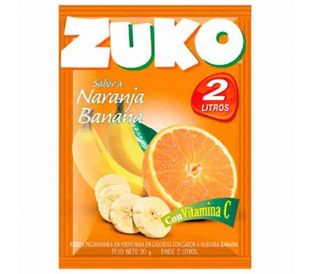 JUGO EN POLVO ZUKO NARANJA BANANA 2L 20 R