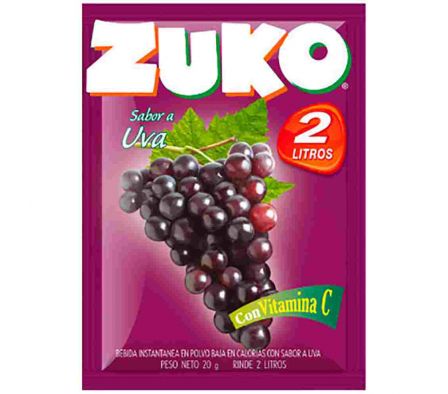 JUGO EN POLVO ZUKO UVA 2L 20GR