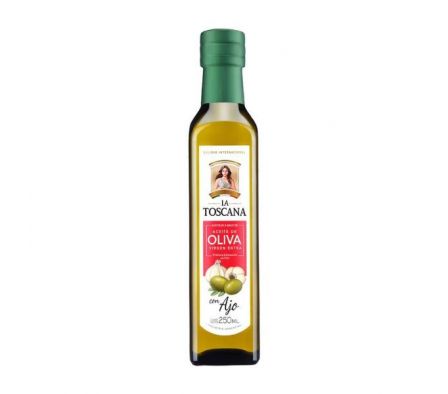 ACEITE LA TOSCANA OLIVA E V C/ AJO 250 ML
