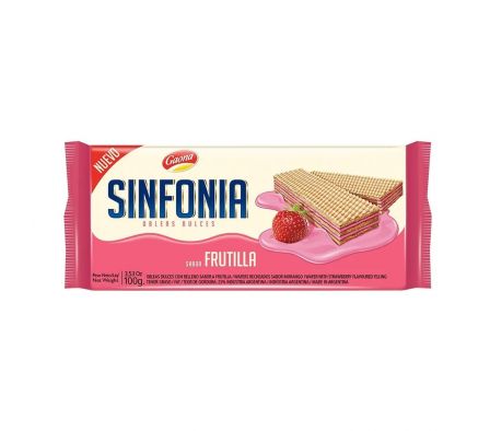 GALLETITA SINFONIA OBLEAS WAFER FRUTILLA 100G 
