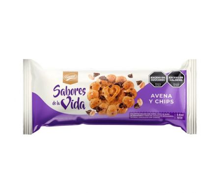 GALLETITA SABORES DE LA VIDA  AVENA / CHIPS 160G 