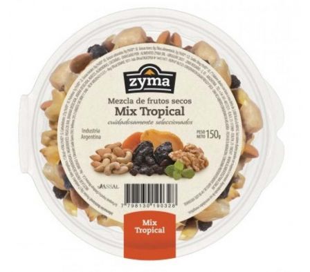 MEZCLA DE FRUTOS SECOS ZYMA MIX TROPICAL 150 GR