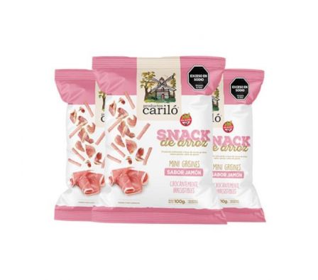 SNACK PRODUCTOS CARILO MINI GRISIN JAMÓN 100GR