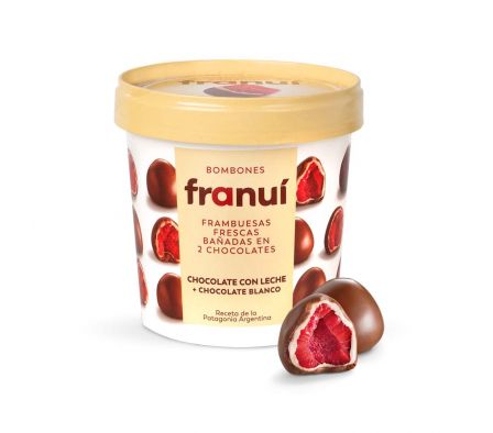 FRAMBUESAS FRANUI CON  CHOCOLATE Y LECHE 150 GR