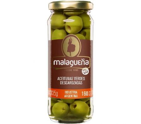 ACEITUNAS VERDES MALAGUEÑA DESCAROZADAS FRASCO 335