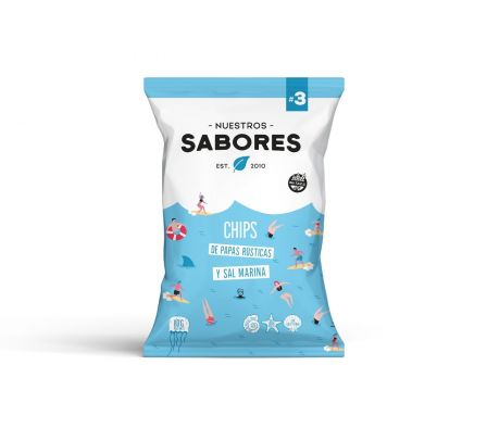CHIPS NUESTROS SABORES PAPAS RUSTICAS S/TACC 80GR