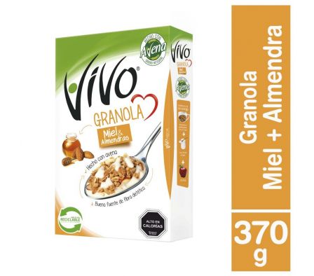 CEREAL GRANOLA VIVO MIEL Y ALMENDRA 370GR