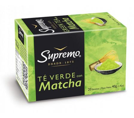 TE VERDE SUPREMO CON MATCHA 20BOLSITAS