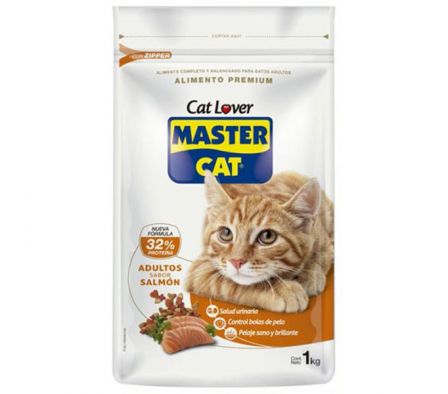 ALIMENTO P/ GATO MASTER CAT ADULTO SALMON 1KG