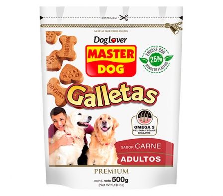 GALLETA PARA PERRO MASTER DOG ADULTO CARNE 500GR