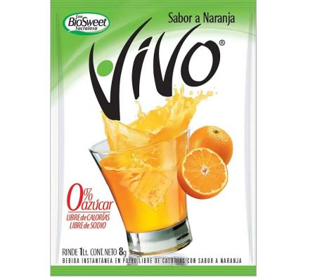 JUGO EN POLVO VIVO NARANJA 8GR