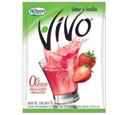 JUGO EN POLVO VIVO FRUTILLA 8GR