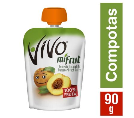COMPOTA NATURAL VIVO DE DURAZNO 90GR