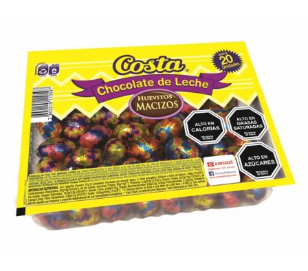 HUEVITOS COSTA MACIZOS CHOCOLATE C/LECHE 20UN