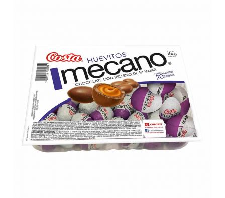 HUEVO DE PASCUA COSTA BANDEJA MECANO MANJAR 180GR