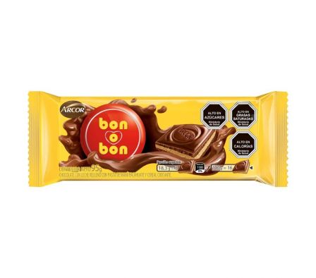 CHOCOLATE BON O BON RELLENO DE LECHE 95GR