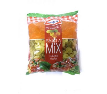 FIDEO CAROZZI CORBATA TRICOLOR 400GR