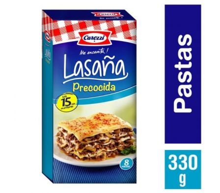 LASAÑA PRE COCIDA CAROZZI ESTUCHE 330G 