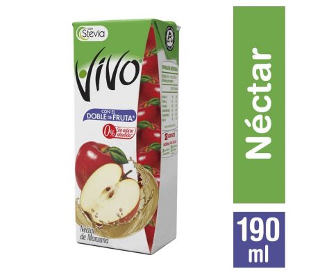 JUGO VIVO NECTAR MANZANA 190ML