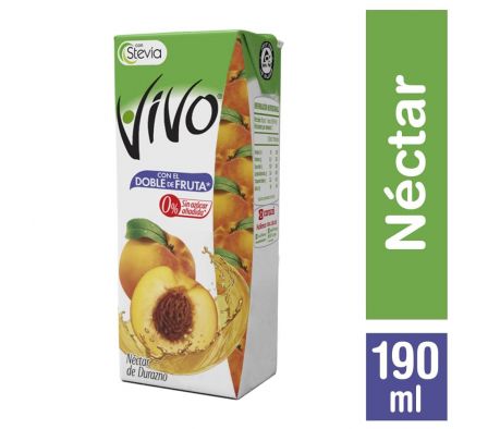 JUGO VIVO NECTAR DURAZNO 190ML