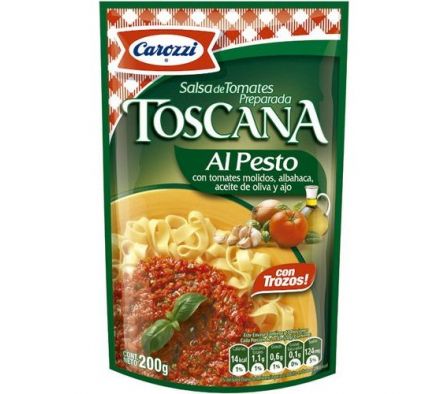 SALSA DE TOMATE CAROZZI TOSCANA AL PESTO 200GR