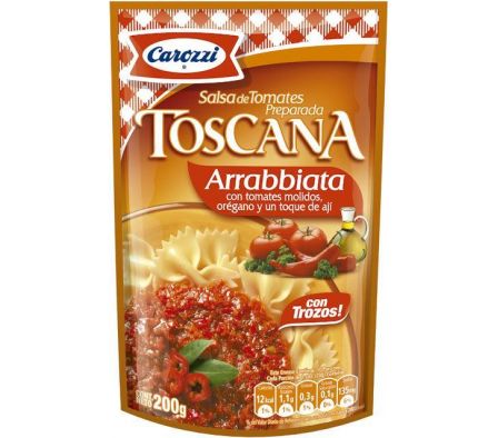 SALSA DE TOMATE CAROZZI TOSCANA ARRABBIATA 200GR