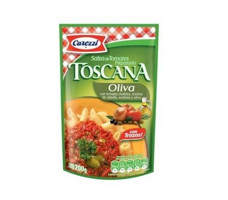 SALSA DE TOMATE CAROZZI TOSCANA OLIVA 200GR