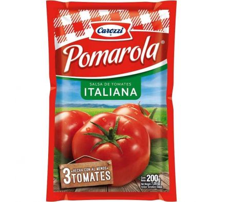 SALSA CAROZZI POMAROLA SACHET ITALIANA 200 GR