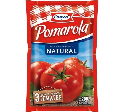 SALSA CAROZZI POMAROLA SACHET NATURAL 200 GR