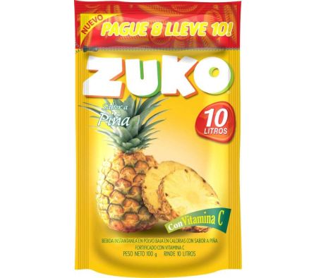JUGO EN POLVO ZUKO PIÑA 10LT 100GR