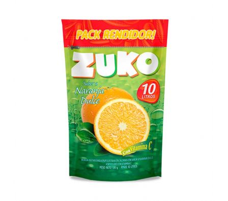 JUGO EN POLVO ZUKO NARANJA DULCE 8LTS  160GR