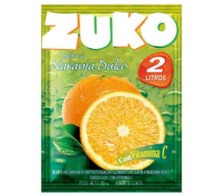 JUGO EN POLVO ZUKO NARANJA DULCE 2LT 20GR