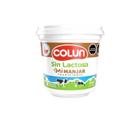 DULCE DE LECHE COLUN MANJAR SIN LACTOSA 380GR 