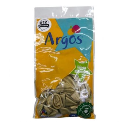 GLOBOS N°12 ARGOS PLATINUM DORADO X 12