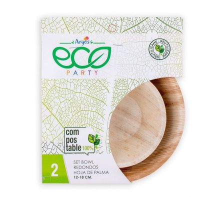 SET ARGOS BOWL HOJA DE PALMA X 2