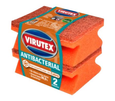 ESPONJA VIRUTEX ACANALADA COBRE 2UNID 