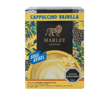 CAFE MARLEY COFFEE SOUL. CAPUCCINO VAINILLA 20 GR 