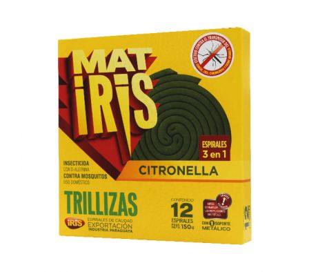 ESPIRALES MATIRIS TRILLIZAS CITRONELLA X 12 UND