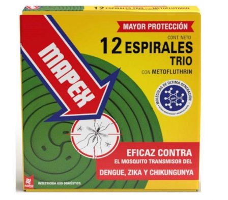 ESPIRALES MAPEX TRIO C/CITRONELLA 12UN