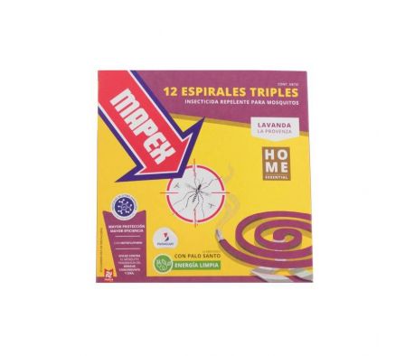 ESPIRALES MAPEX TRILLIZAS C/LAVANDA 12UNI