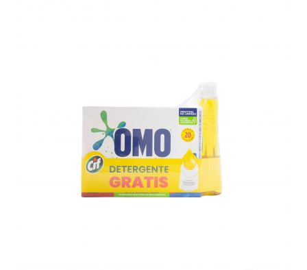 JABON EN POLVO OMO 1,6KG + DETERGENTE CIF 300ML