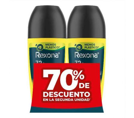 DESODORANTE REXONA M DEO ROL V8 2 X 50ML